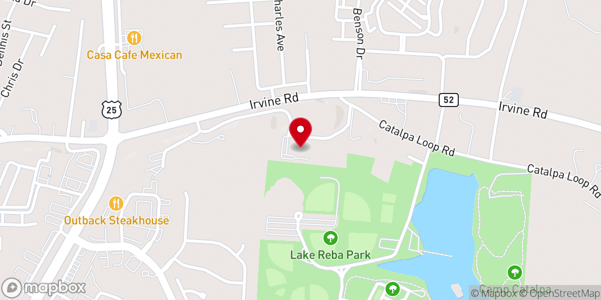 Map showing location of Eastside Community Church