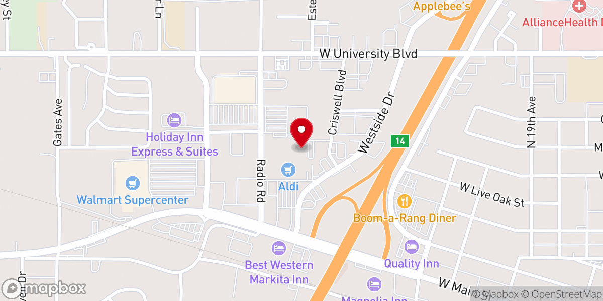Map showing location of Abundant Life church