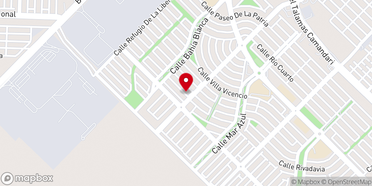Map showing location of Iglesia Cristiana del Sur