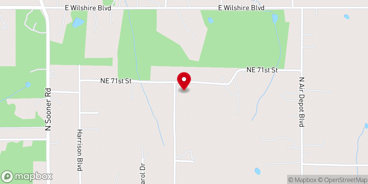 Map showing location of Harrison Bethel Baptist Church