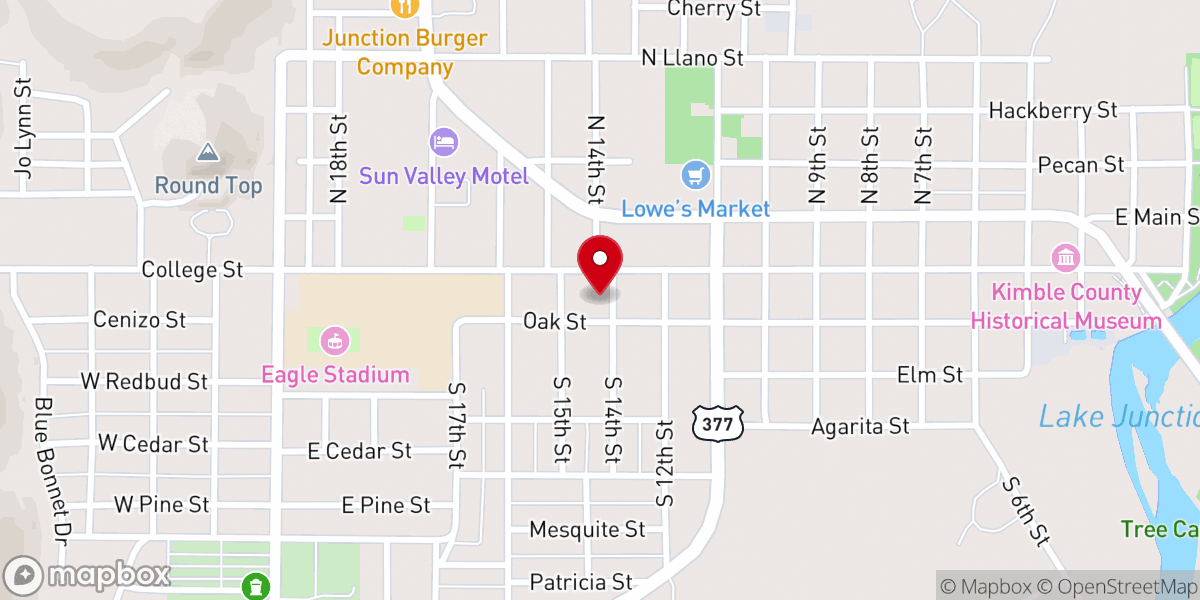 Map showing location of Texan Arms Manufacturing