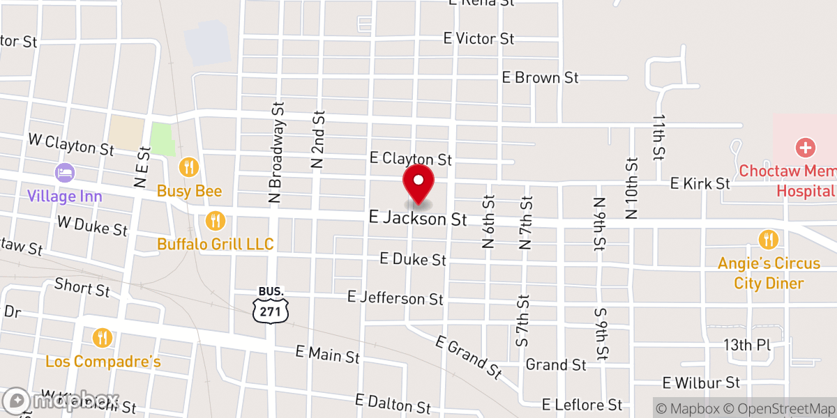 Map showing location of 4th & Jackson Church of Christ