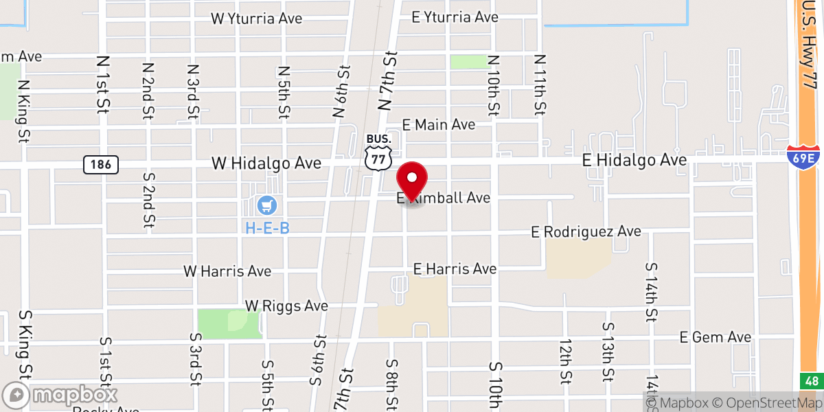 Map showing location of Iglesia de Cristo