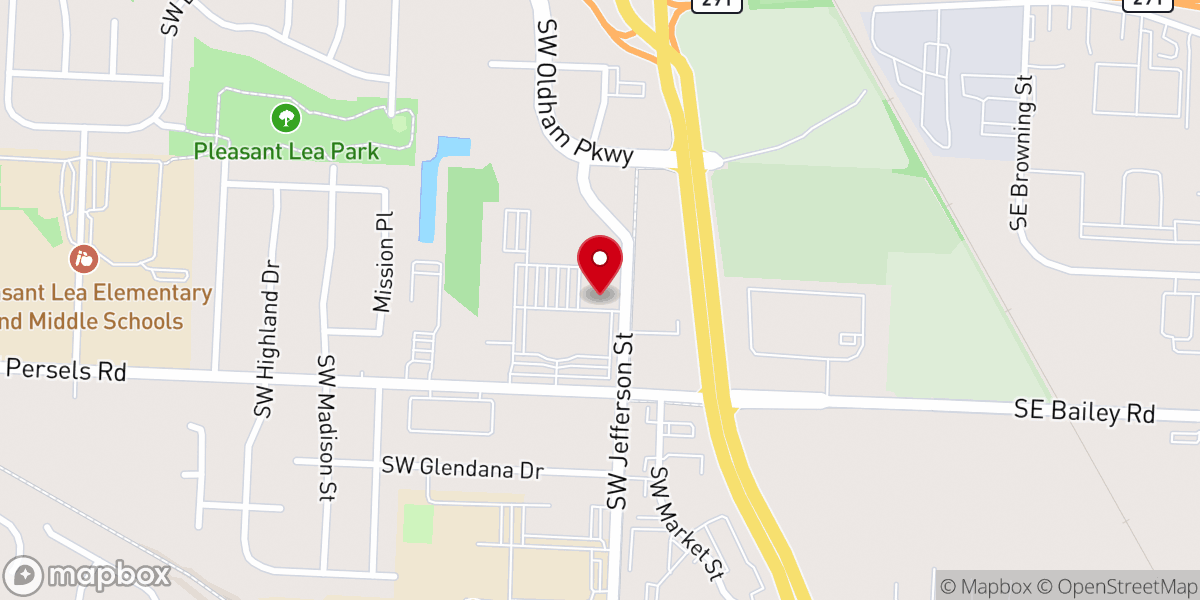 Map showing location of Abundant Life Food Pantry