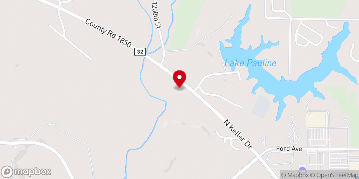 Map showing location of Crossroads Free Will Baptist Church