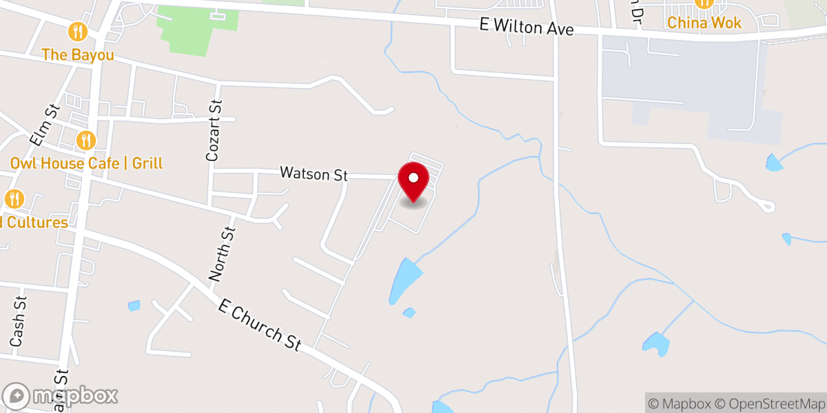 Map showing location of Christian Faith Center