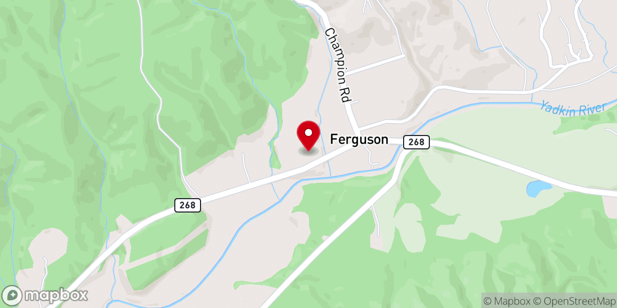 Map showing location of Ferguson Community Center
