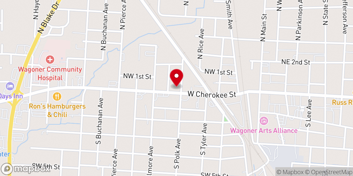 Map showing location of Action Air Heating Cooling Generators