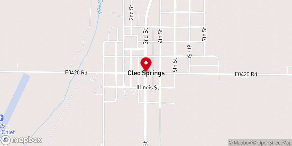Map showing location of Christian Church