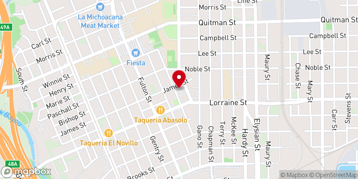Map showing location of Holy Name Catholic Church