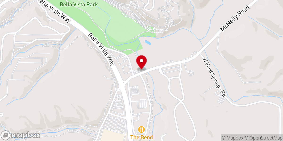 Map showing location of Bella Vista Arts & Crafts Festival