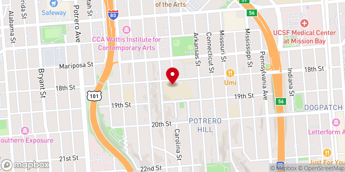 Map showing location of VIVE Church San Francisco