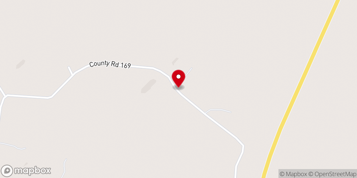Map showing location of Hopewell Baptist Church