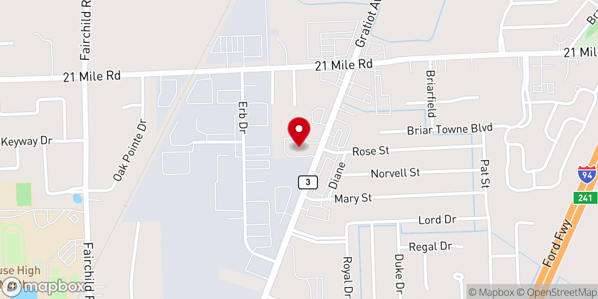 Map showing location of Zuccaro's Banquets & Catering