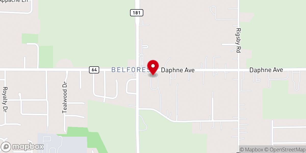 Map showing location of 3Circle Church - Daphne