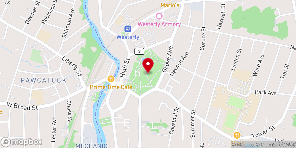 Map showing location of Wilcox Park