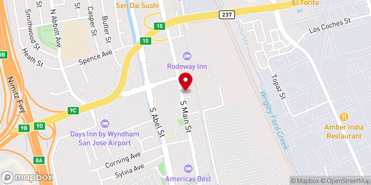 Map showing location of Iglesia Pentecostal Camino Real