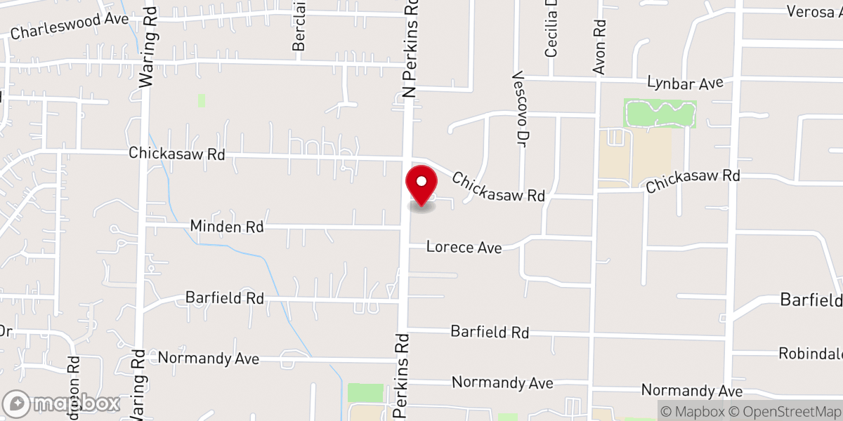 Map showing location of Evangel Church