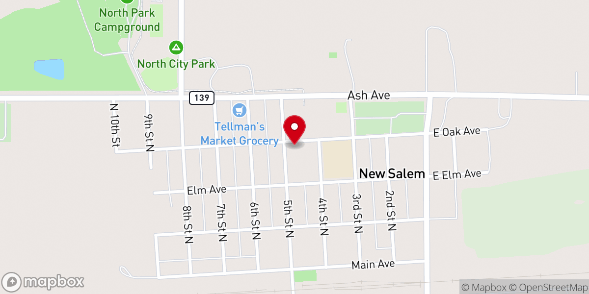 Map showing location of CrossWinds Community Church of the Nazarene