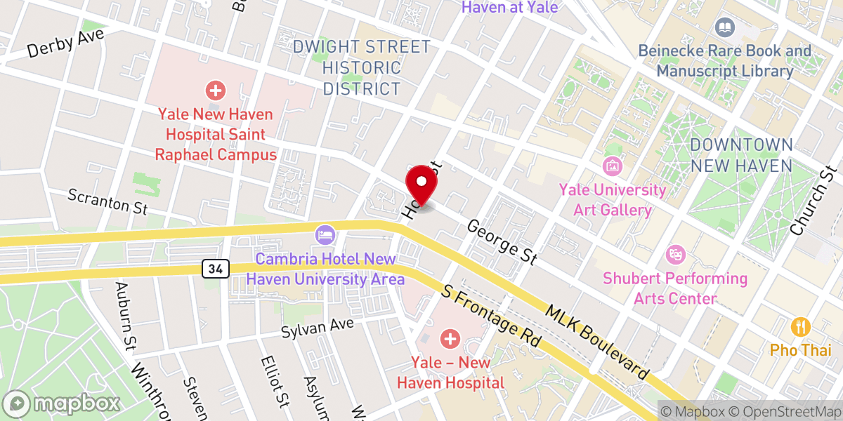 Map showing location of The Salvation Army of New Haven