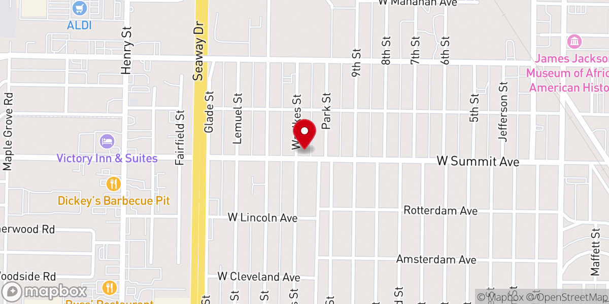 Map showing location of Harvest Time Christian Church - Muskegon Heights