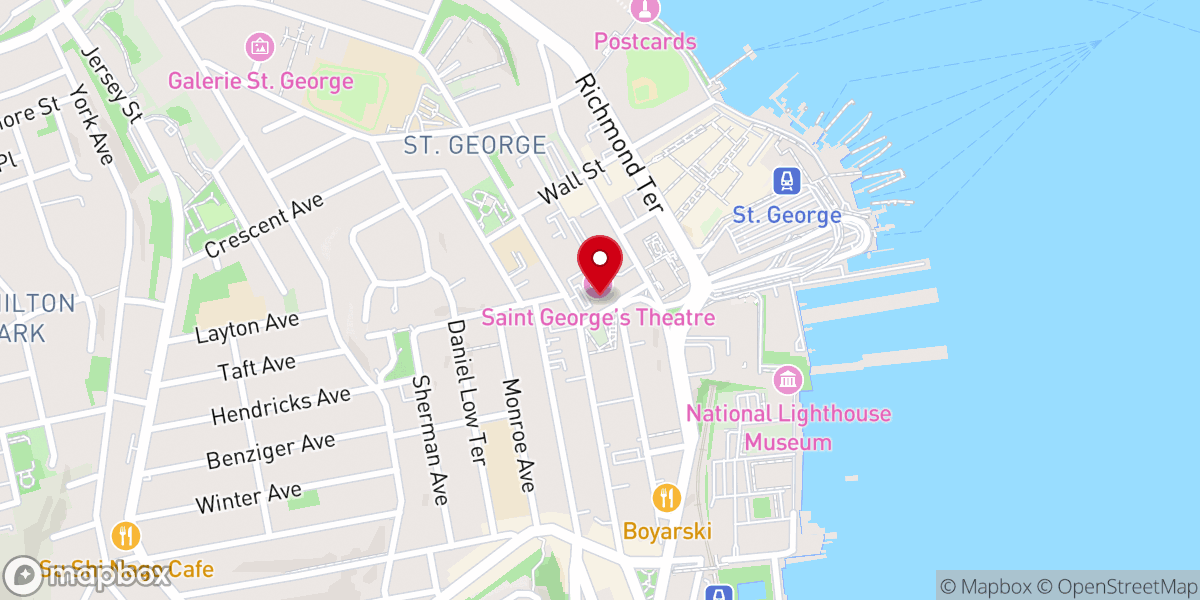Map showing location of St. George Theatre