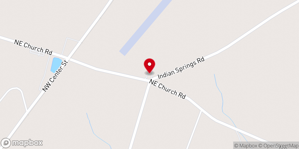 Map showing location of Northeast Free Will Baptist