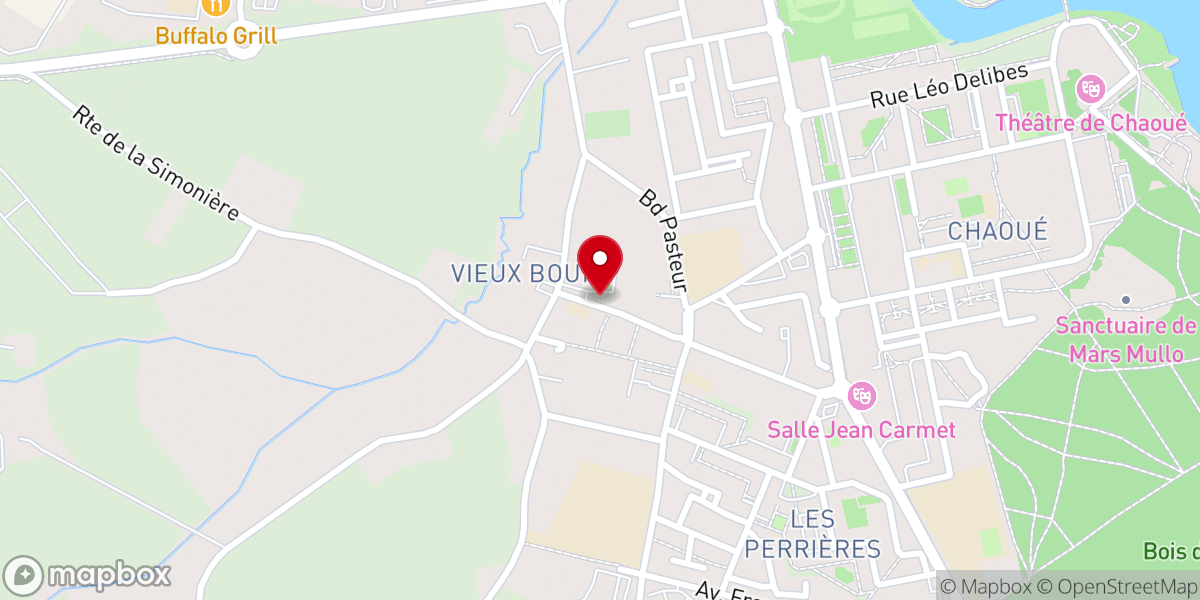 Map showing location of Église Saint-Martin de Allonnes 72700