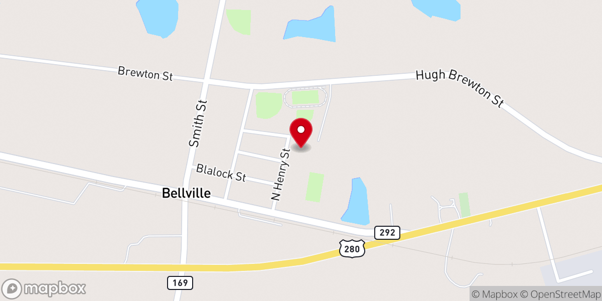 Map showing location of Pinewood Christian Academy