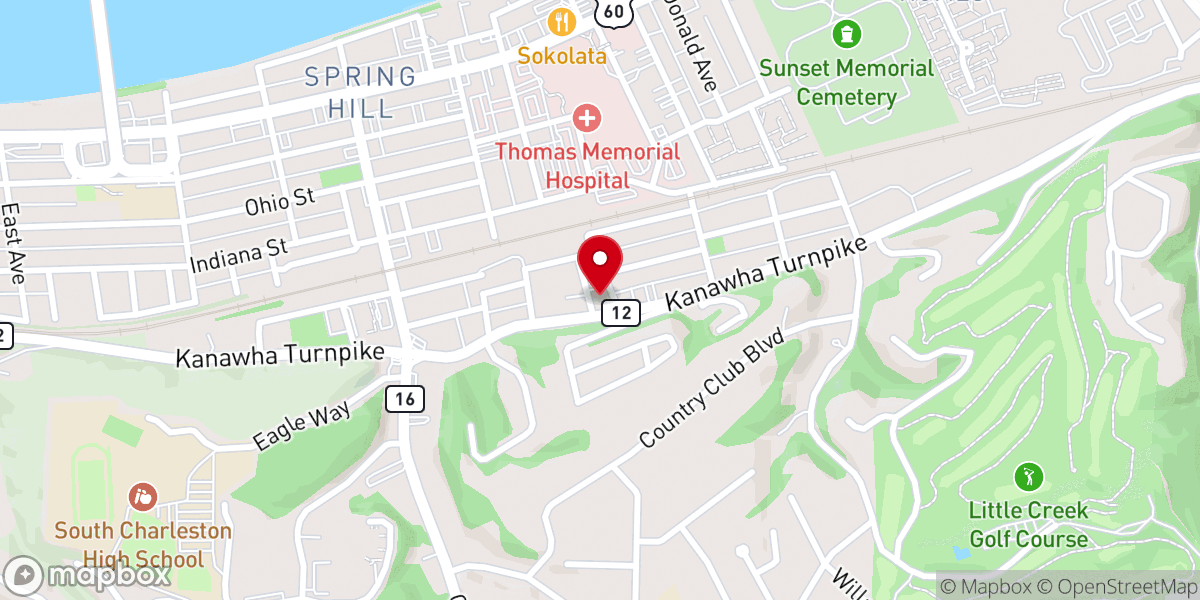 Map showing location of St Paul United Methodist Church