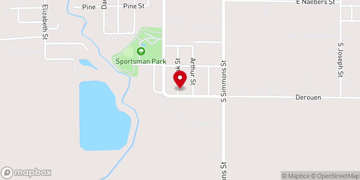 Map showing location of Assembly of God Parsonage