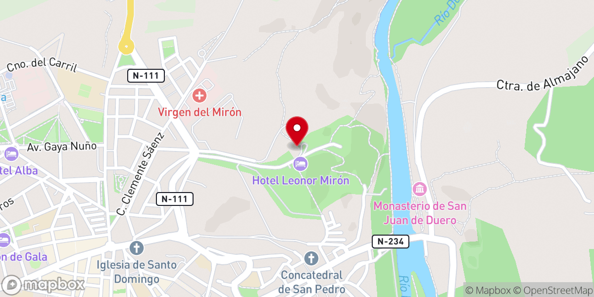 Map showing location of Ermita de Nuestra Señora del Mirón