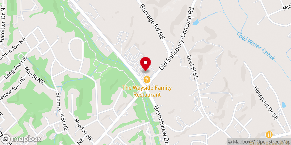 Map showing location of Grace Church Concord