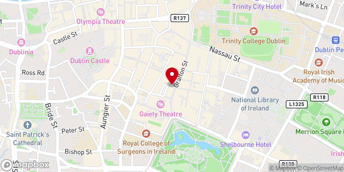 Map showing location of Phil Lynott Statue