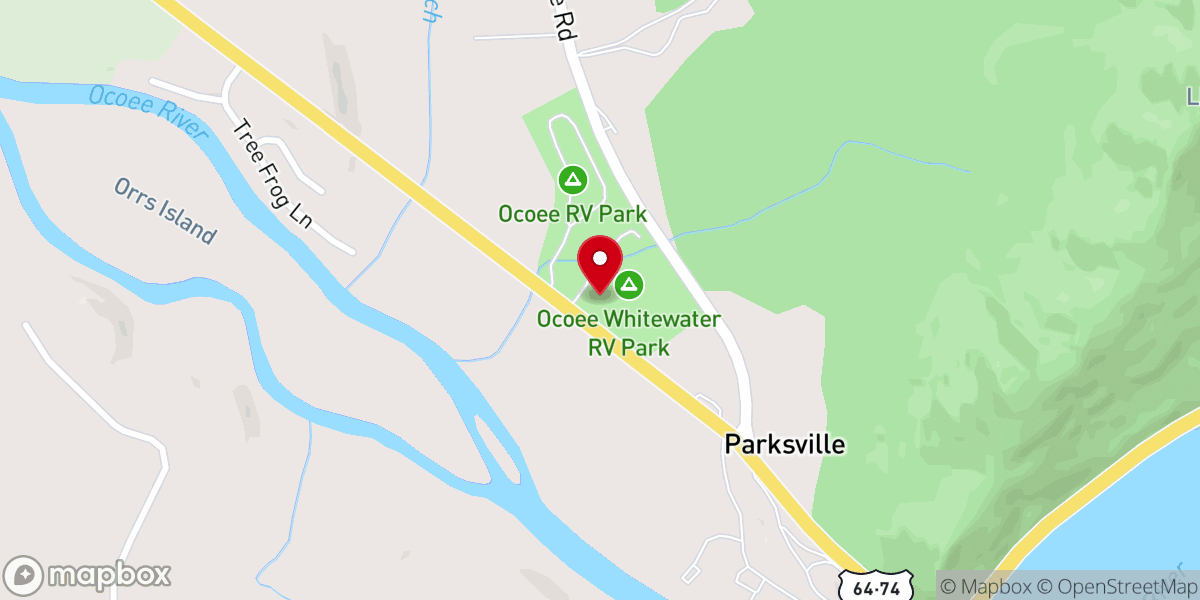 Map showing location of Polk County Chamber of Commerce