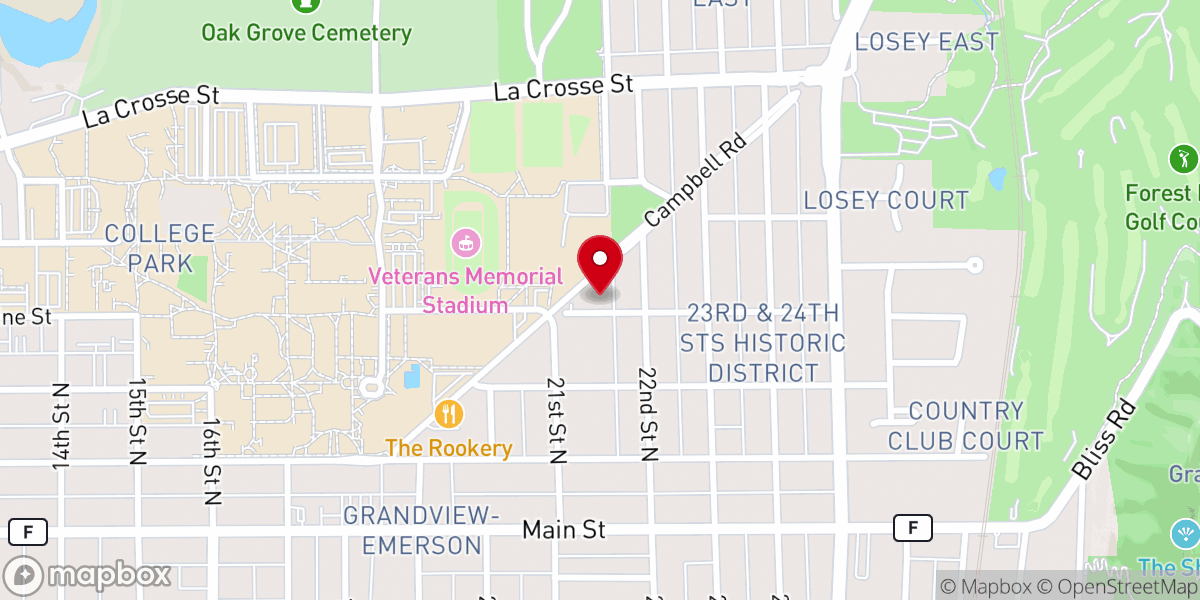 Map showing location of First Evangelical Free Church