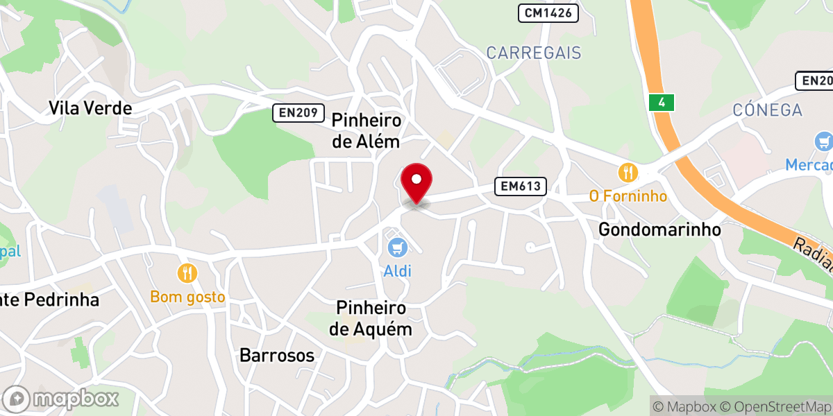 Map showing location of Casa Ermida Valbom