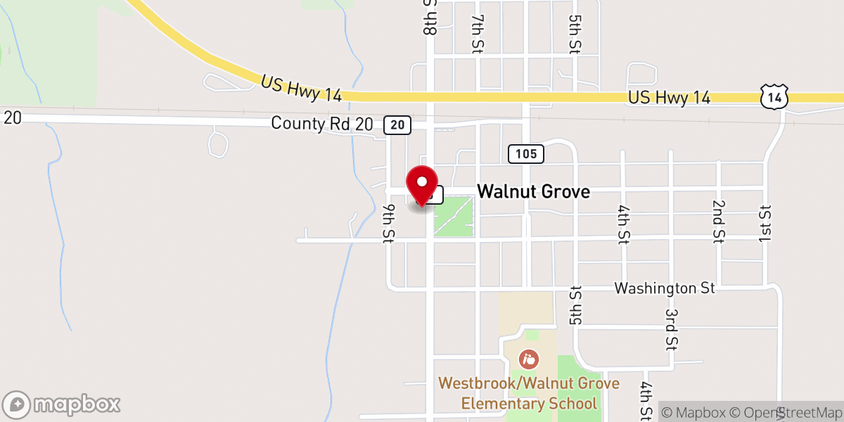 Map showing location of Methodist Church