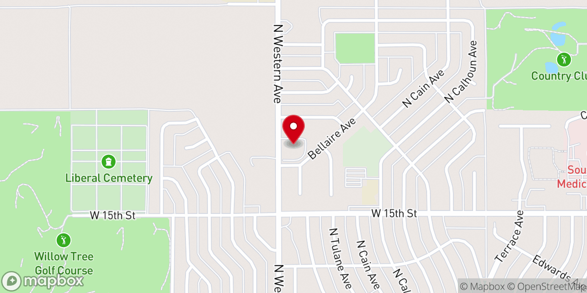 Map showing location of First Presbyterian Church