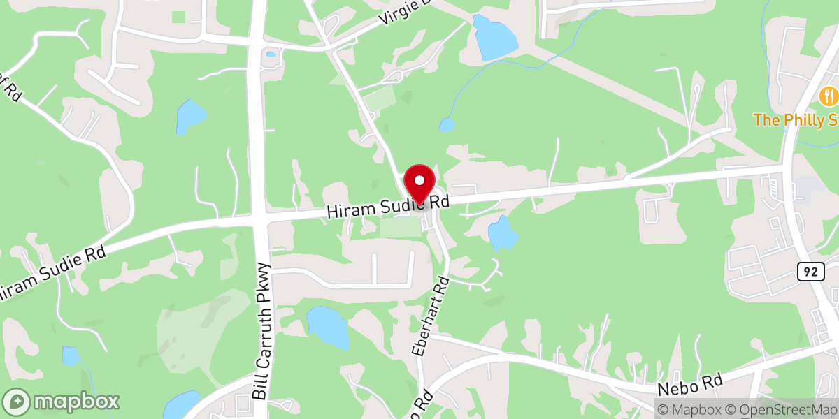 Map showing location of Flint Hill Church
