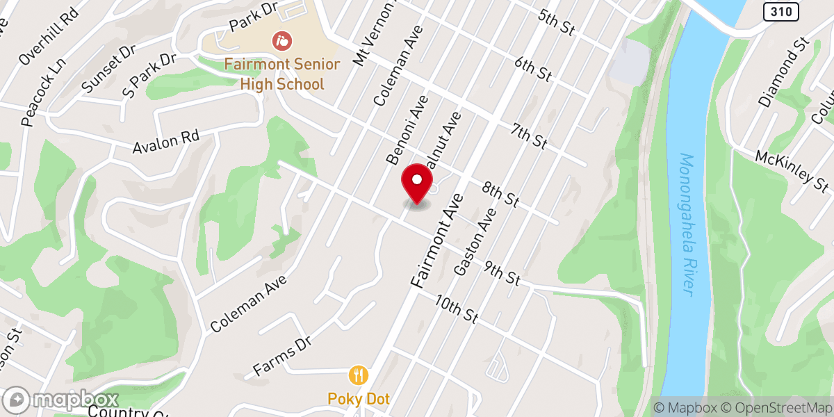 Map showing location of Highgate Carriage House