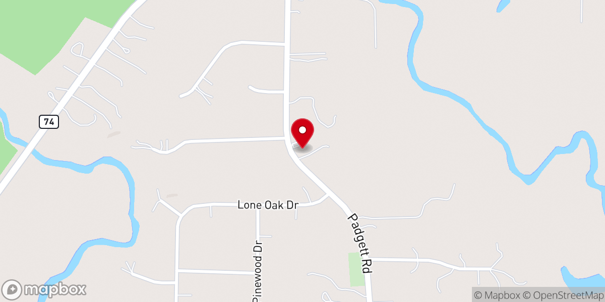 Map showing location of Hartford United Methodist Church