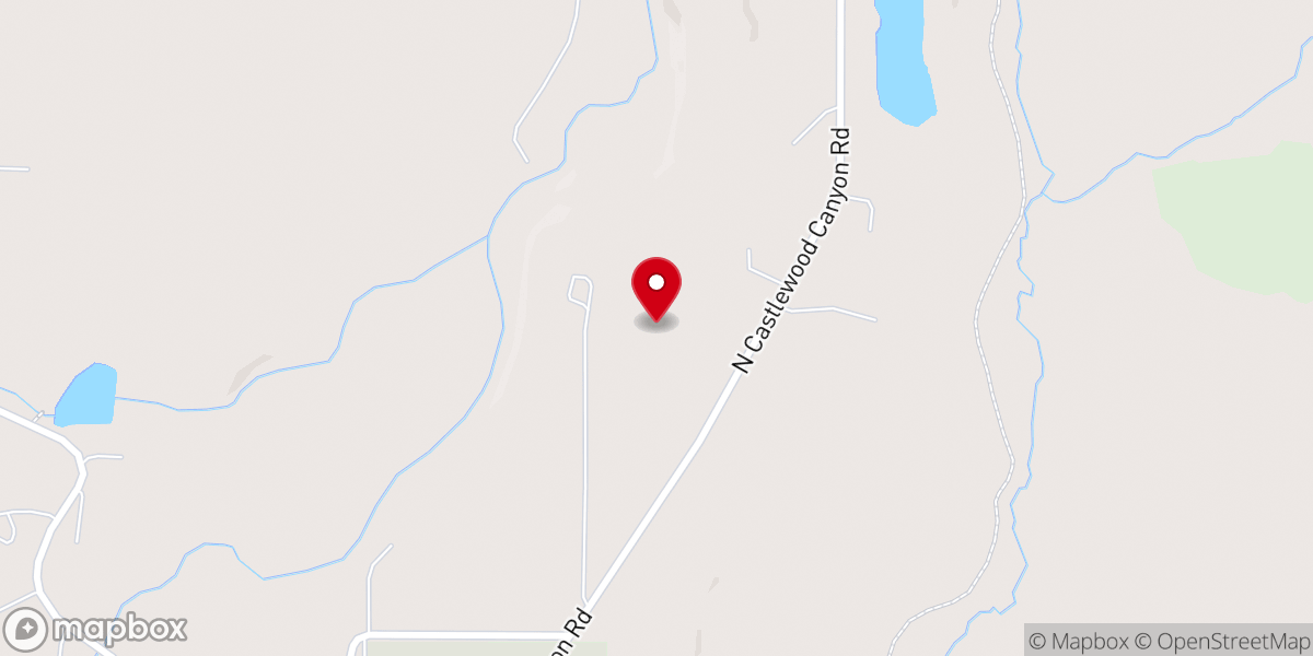 Map showing location of Castlewood Canyon Church