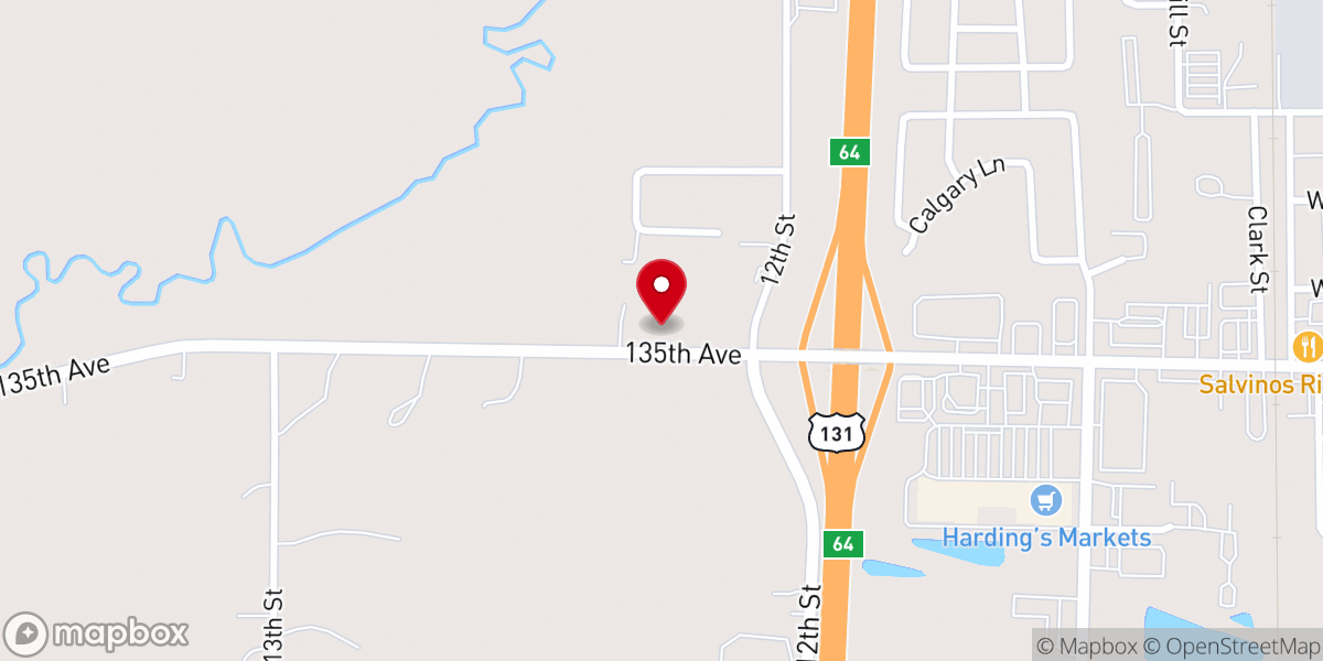 Map showing location of Trinity Evangelical Lutheran Church