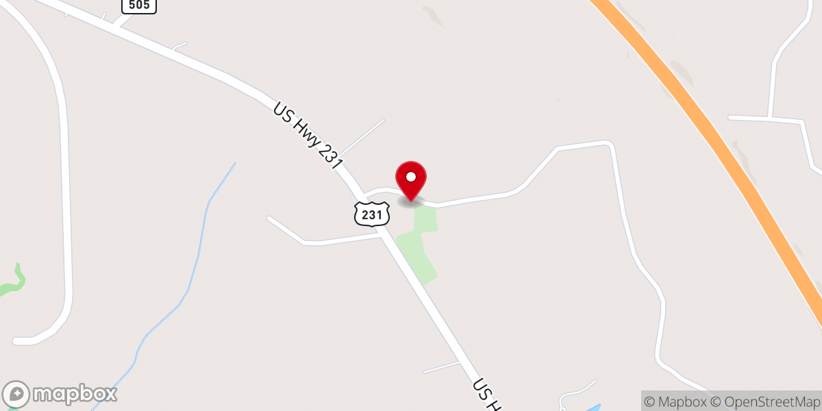 Map showing location of Green River Baptist Church