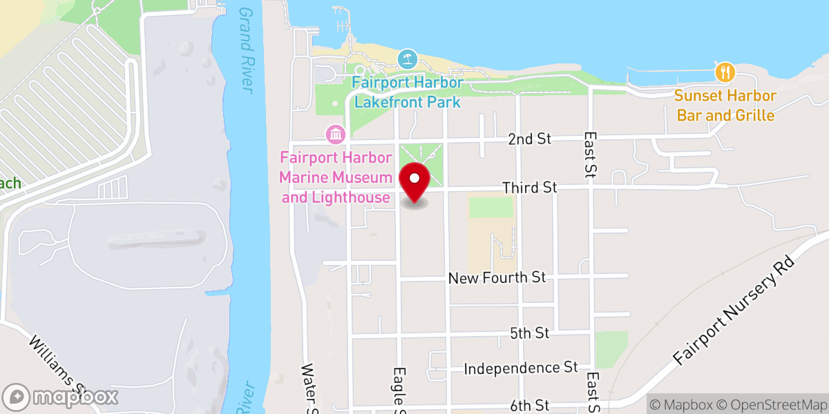 Map showing location of Fairport Congregational Church