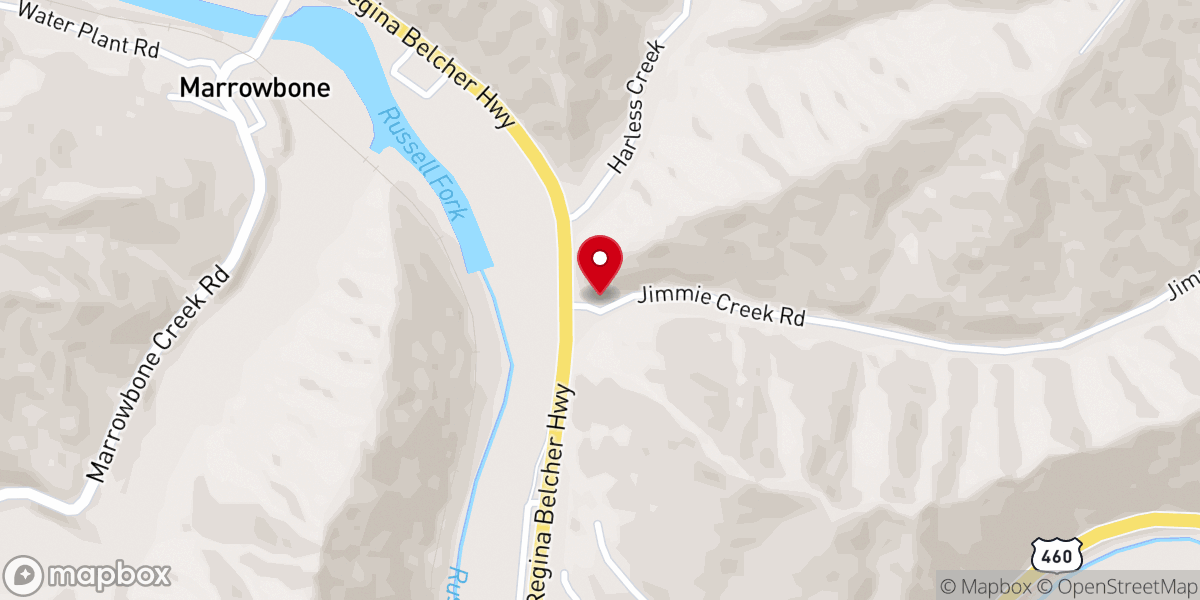 Map showing location of Faith First Baptist Church
