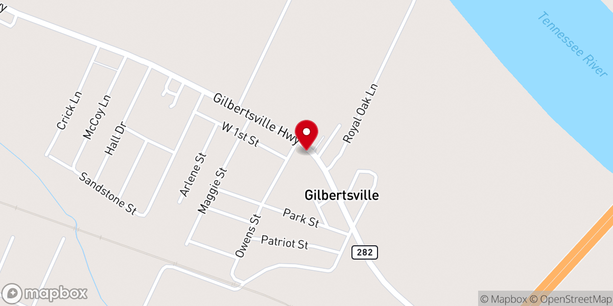 Map showing location of Faith Gospel Tabernacle