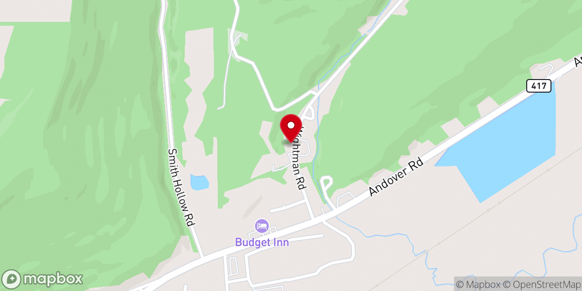 Map showing location of Family Church Wellsville