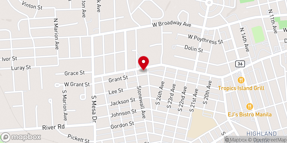 Map showing location of Family Worship & Praise Center